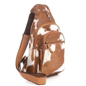 Cowhide & Leather Western Cross Body Sling Bag - Brand New with Tags